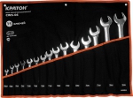 Набор ключей комбинированных CWS-06, 15 предметов, КРАТОН, 2 27 03 006