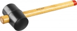 Киянка "МАСТЕР" резиновая с деревянной ручкой, 0,45кг, 65мм, ЗУБР, 2050-65_z01